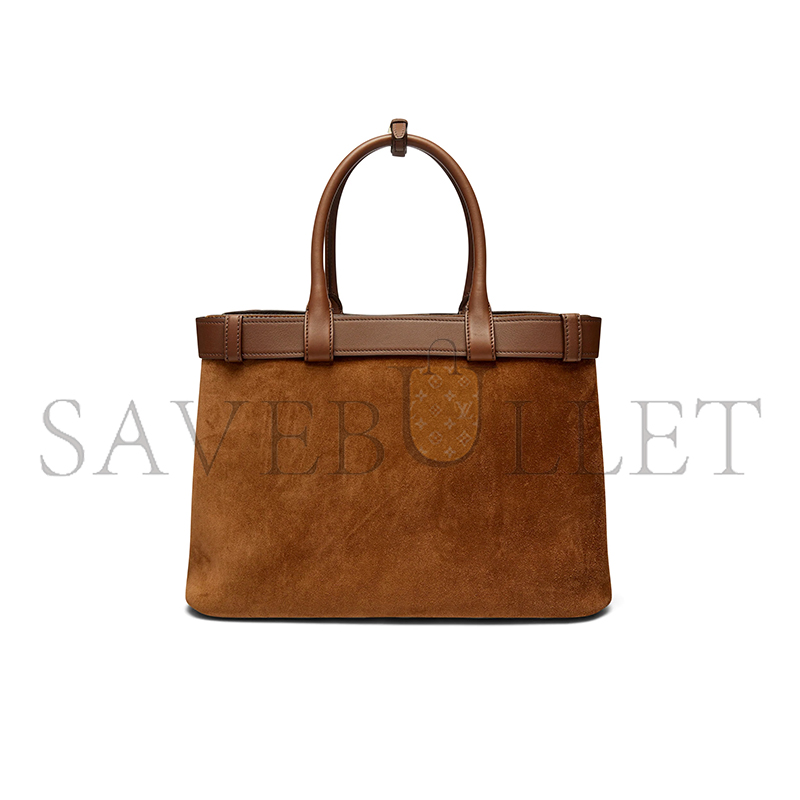 PRADA LARGE BUCKLE PRADA BUCKLE SUEDE BAG WITH BELT 1BA416 (38*27*14cm)